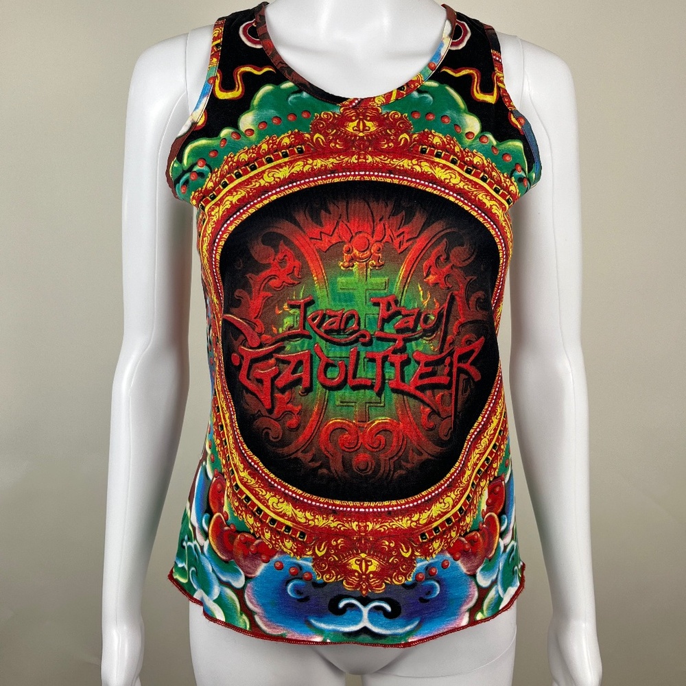 1990s Jean Paul Gaultier Tattoo Tank Top